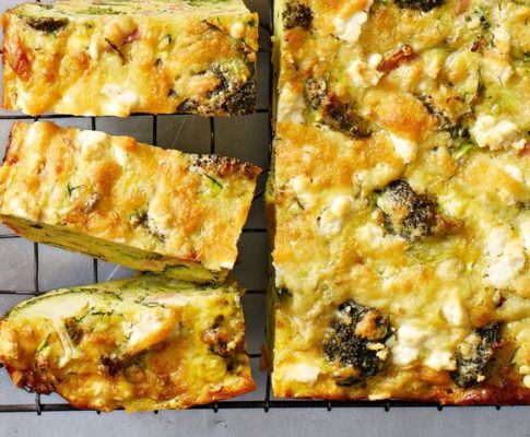 Broccoli and Bacon Zucchini Slice