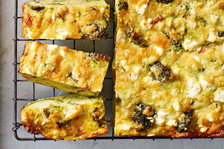 Broccoli and Bacon Zucchini Slice