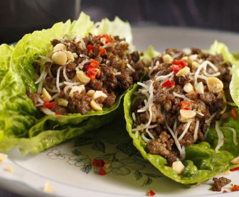 Thai Beef Mince Lettuce Cups