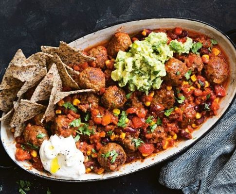 Mexican Beef and Bean Frying-Pan Meatballs
