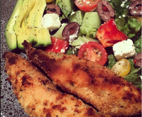 Baked Chicken Greek Salad