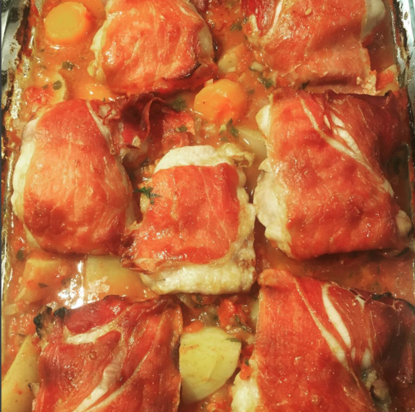 Prosciutto-Wrapped Chicken Bake